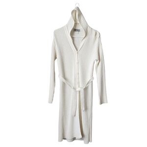 GAS x‎ VINTAGE 90s ribbed knit cardigan sweater hoodie dress size L